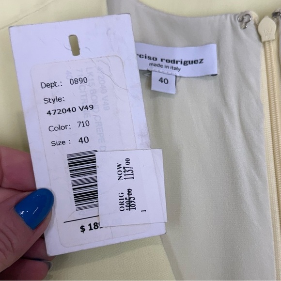 Narciso Rodriguez Bond Crepe Sheath Dress - Citrus Yellow - Size 40 - Picture 3 of 13